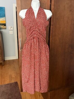 LaRoque Original Silk Halter Dot Dress